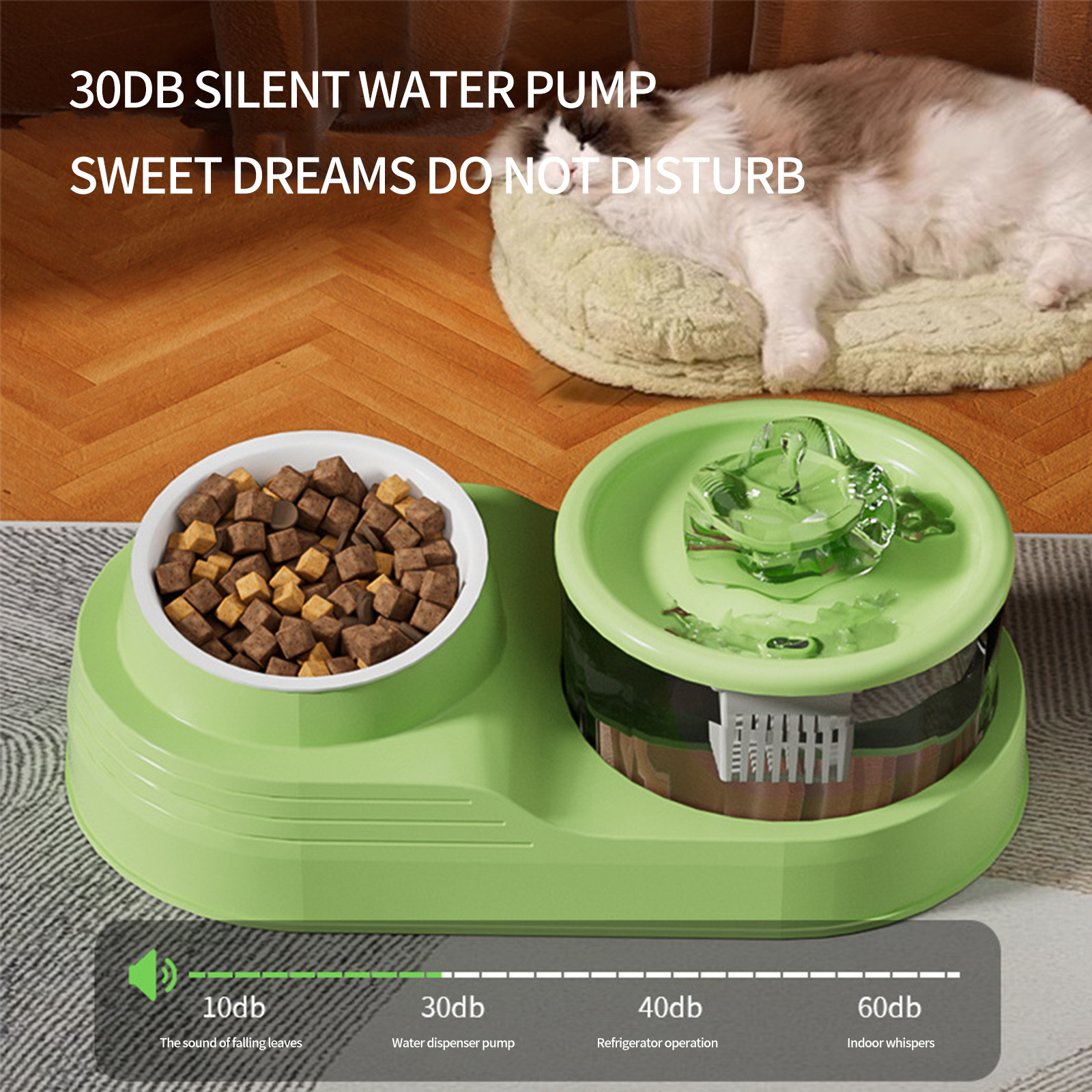 Cat water dispenser automatic circulation live water pet drinking water filtration flow neck protection feeding device source manufacturer's agen