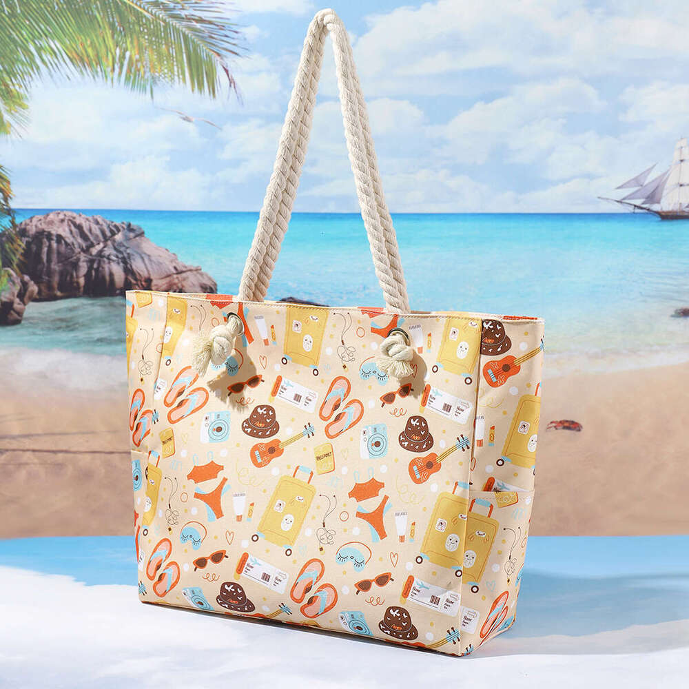 New Printed Beach Large Capacity Casual Shoulder Simple Fashion Summer Travel Tote Bag