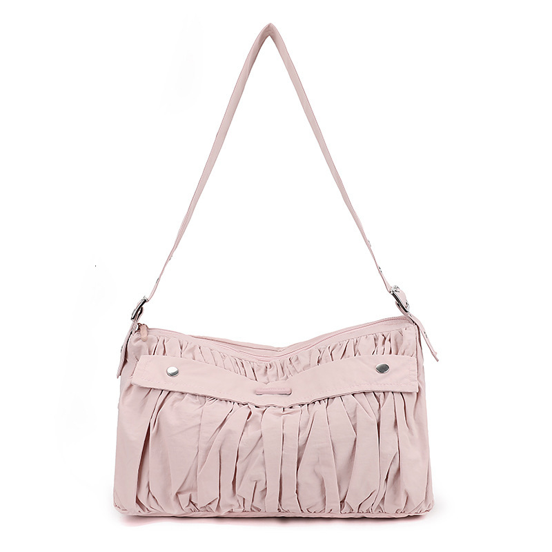 Colorful Fox Japanese and Korean Women's Lazy Style Pleated Single Shoulder Casual Versatile Commuting Large Capacity Underarm Bag ddmymoon