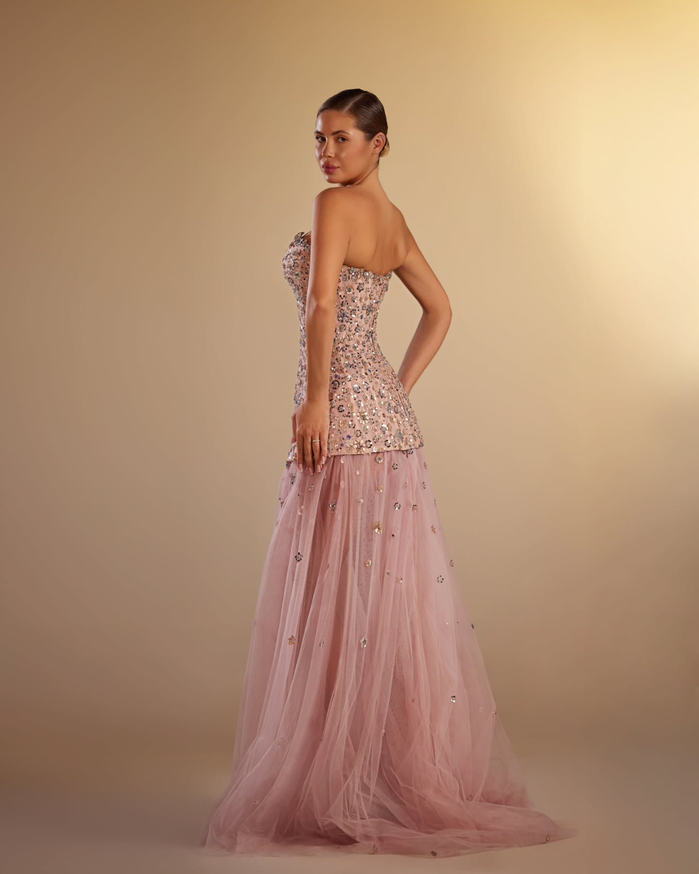 Unique Sequins Evening Dresses Strapless Prom Dress Sleeveless Illusion Mermaid Princess Party Gowns Sweep Train Vestidos De Noche Plus Size