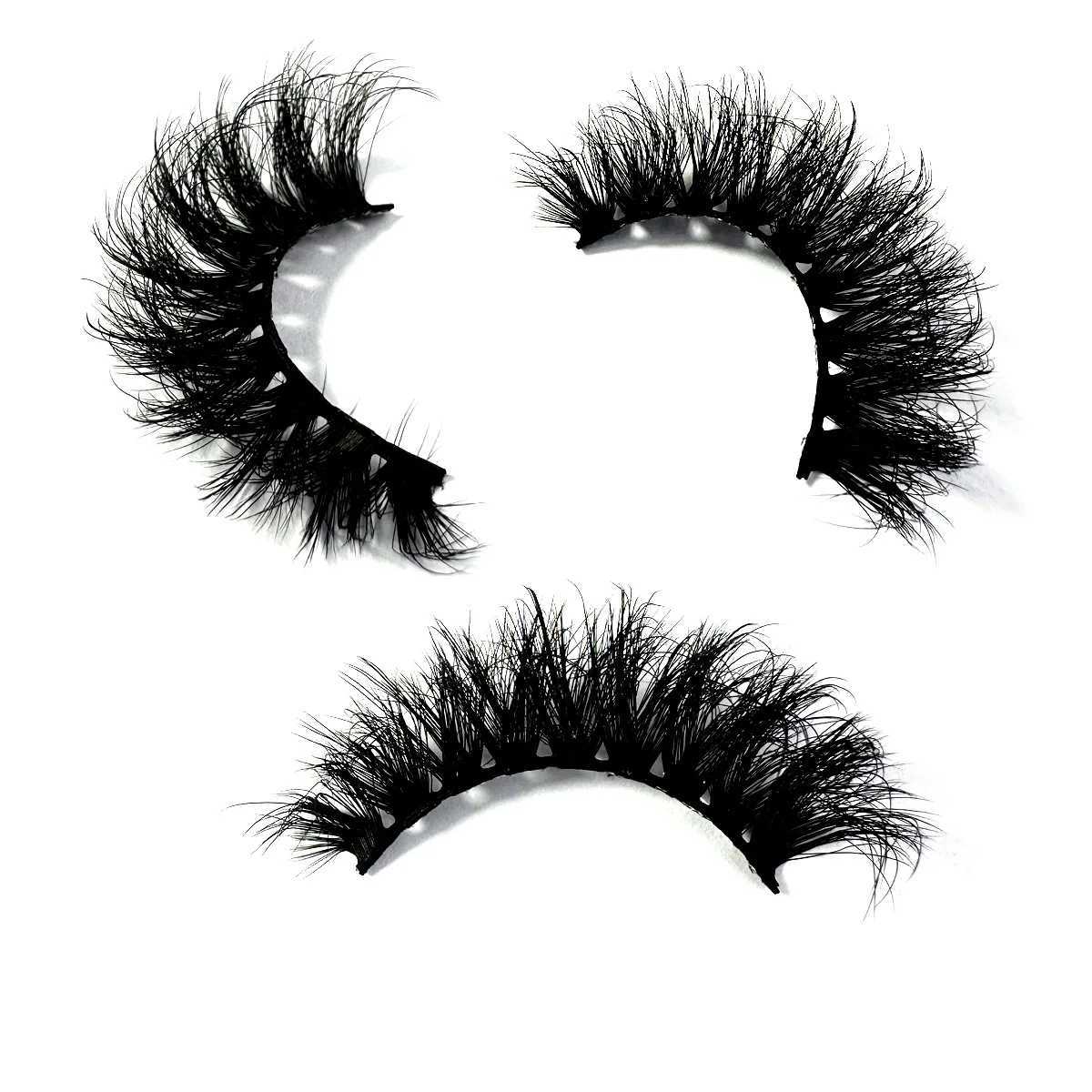 3D Mink Lashes Cat Eyelashes Fluffy Wispy Volume Lashes Natural Feathery Effect Lightweight Flexible Band Fake Lashes Z250730