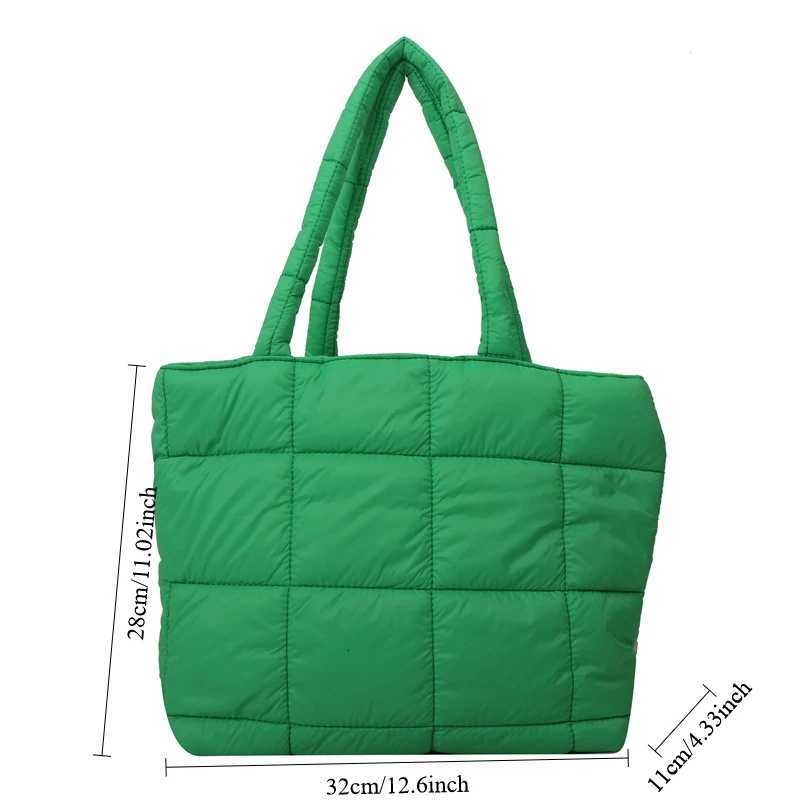 2023 Padded Casual Large Capacity Shoulder Bags for Women Space Cott Handbag Totes for Winter Daily Use Bag Bolsa Feminina Y250730