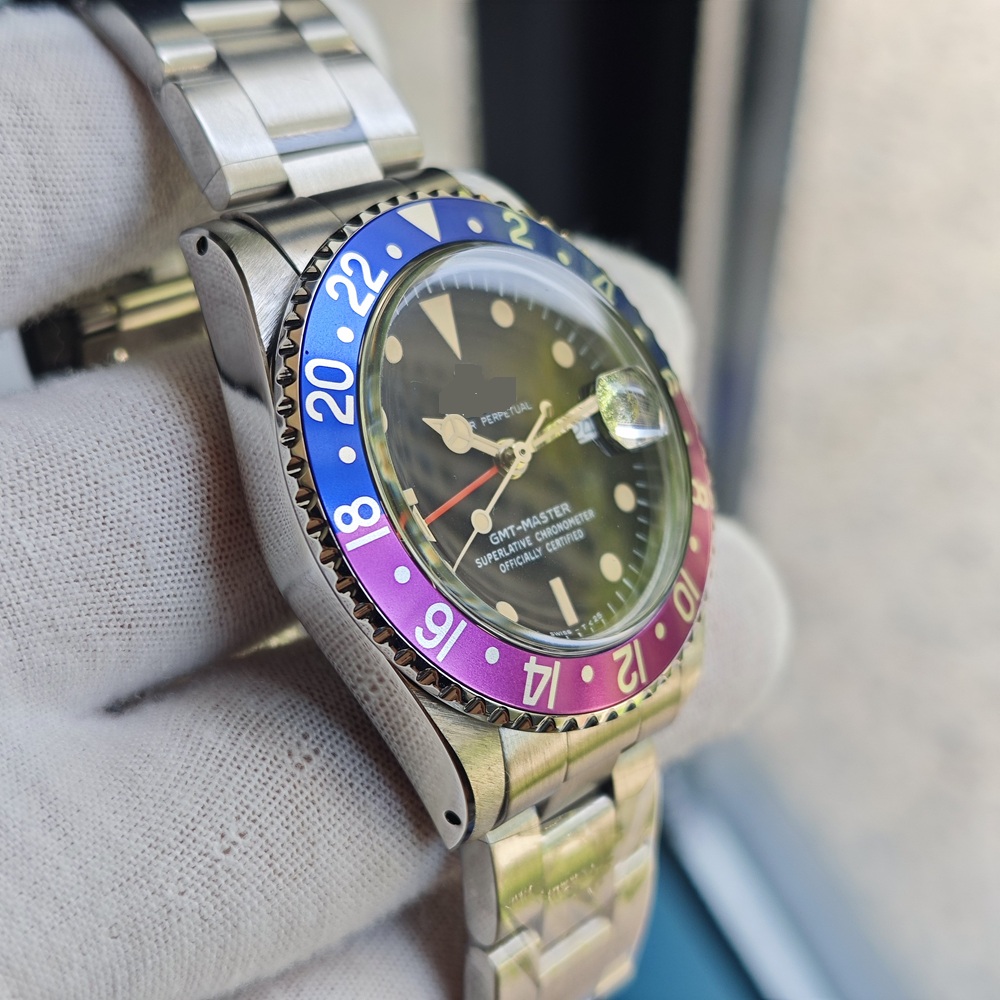 HIGH QUALITY 1675 6538 5512 5513 old time vintage Fuchsiaall sub WATERPROOF automatic man MENS WATCH wristwatch bracelet 6542 watches collection bezel father gift