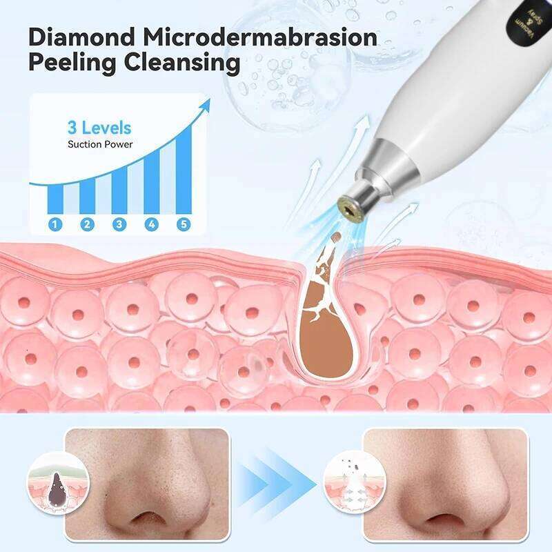 New Handheld Dia Microdermabrasion hine with Spray,Facial Peeling Beauty Device Blackhead Removal Acne Cleaning Tools
