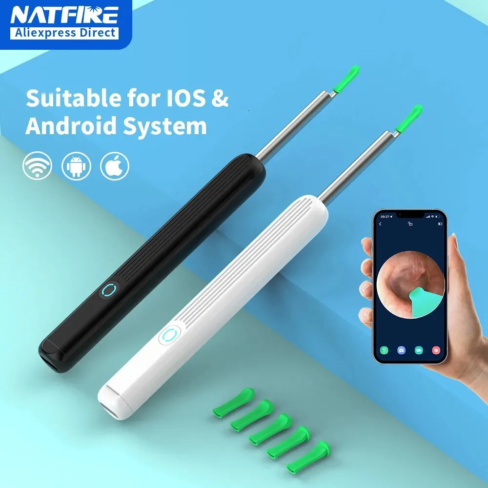 Wireless Visual Ear Wax Removal Safe Endoscope Earpick with Camera 1080P Luminous Otoscope Ear Cleaning Tools 250726