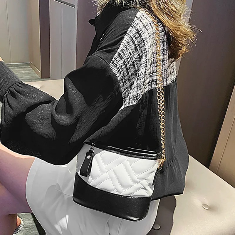 Crossbody Bag bucket bag Handbags Purses new Designers bags premium texture Fashion Popular shoulder bag Plaid chain All-match