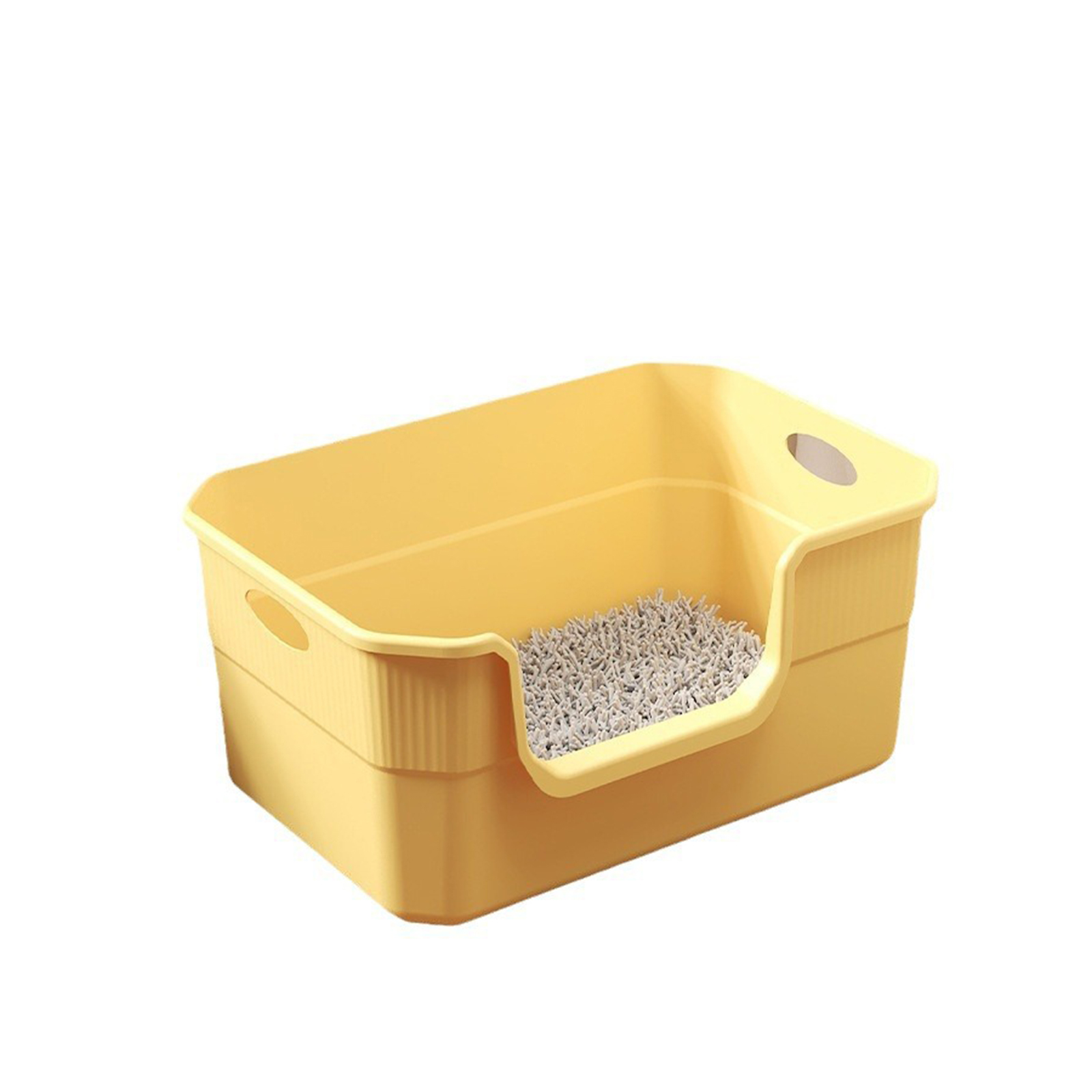 Extra large semi enclosed splash proof cat litter box cat toilet open box pet supplies