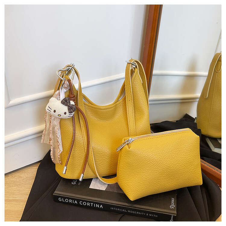 Handbag for Women with Stylish Design, Commuting Single Shoulder Crossbody Bag, New Autumn Winter Melad Women's Bucket Bag