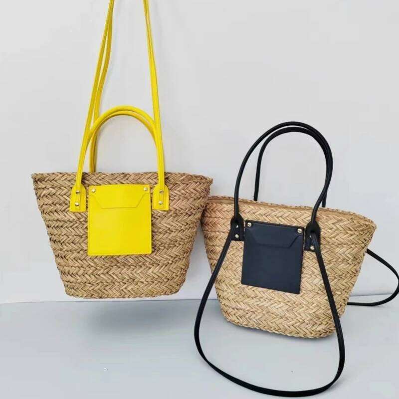 Casual Straw Women's Natural Wicker Woven Tote Handmade Summer Bohemian Rattan Shoulder Crossbody Bag 2025