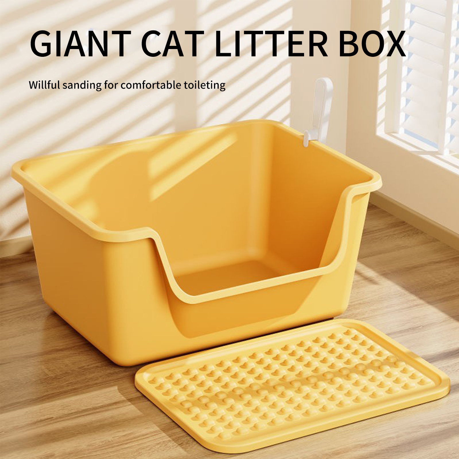 Cat litter box oversized anti splash semi enclosed open cat toilet giant box wholesale of cat supplies