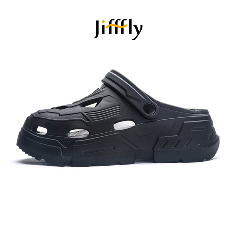 Jifffly Men's Summer Outdoor Slippers - Non-Slip Durable Canvas Flip Flops for Beach