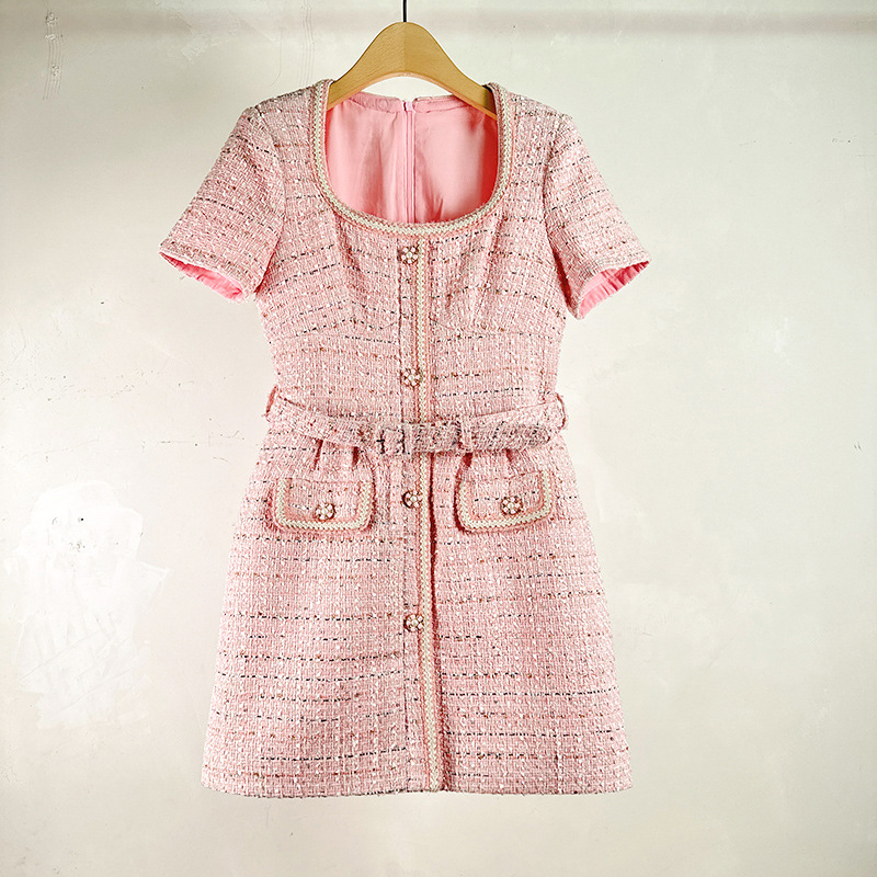 Vintage women's floral white suit jacket, top and skirt elegant set, winter jacquard fashionable fabric dress