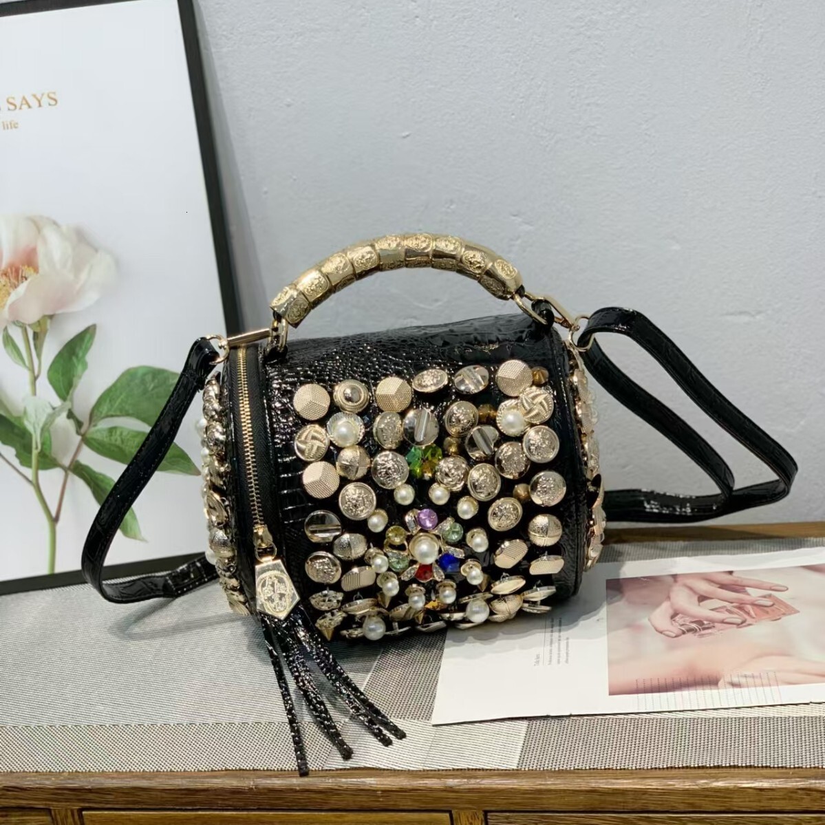 2025 Fashion Street Trend Bucket Handbag Shoulder Crossbody Bag Valentine's Day Gift ddmymoon