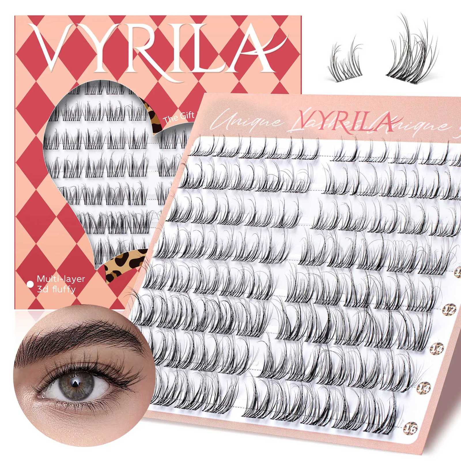 0.05mm PBT Fiber Eyelash Clusters 0.1mm Superfine Invisible Band D Curl DIY Lash Extension 8-16mm Individual Lashes Z250730