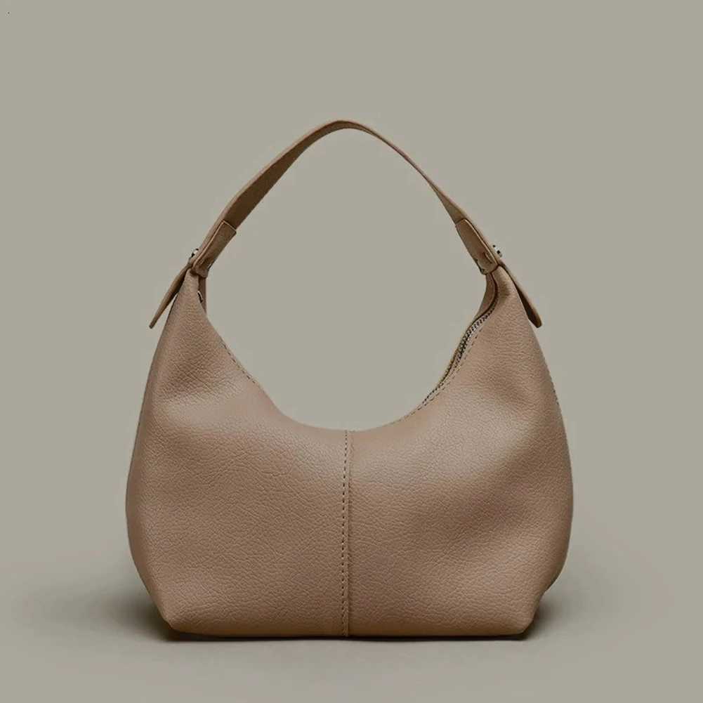 2020 Vintage Underarm Bag PU Leather Soft Hobo Shoulder Bags New Solid Color Casual Armpit Handbag Girls Outdoor Daily Tote Bag Y250730