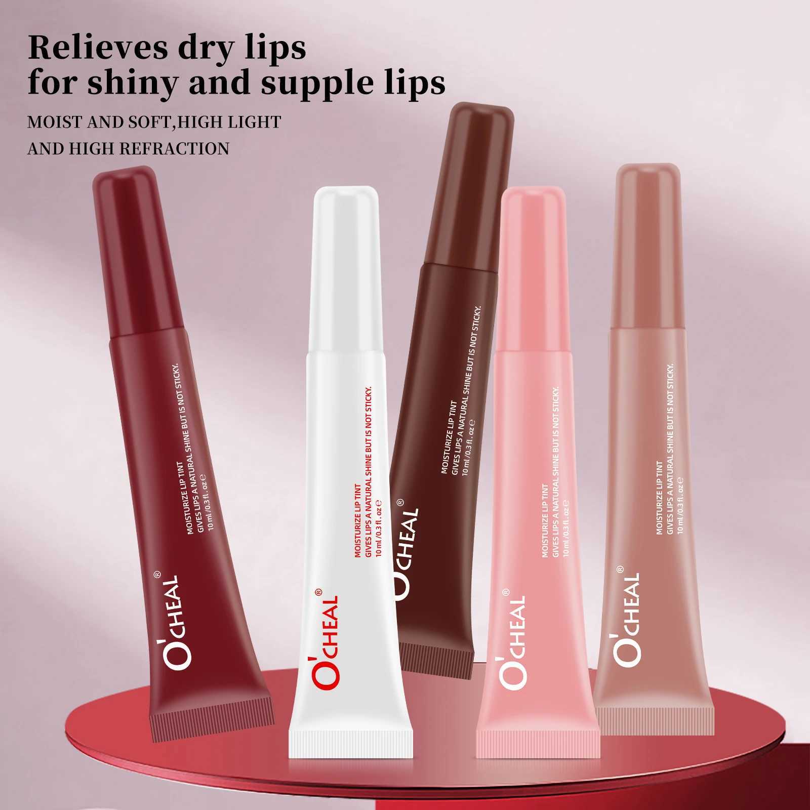 5 Colors Moisturizing Lip Mask Glaze Colored Lipstick Glass Colored Lip Gel Lip Balm Lipstick Lip Color Mouth Beauty G250728