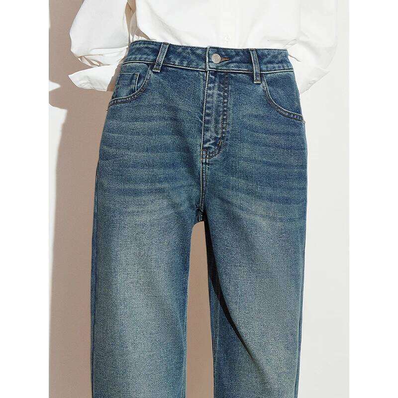 TOYOUTH Women Denim Jean 2025 Spring New Long Pants 8518037 250728