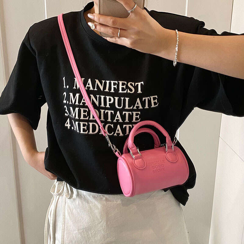 Niche Designer for Women 2025 New Fashion Versatile Handbag Cylinder High-end Shoulder Crossbody Bag