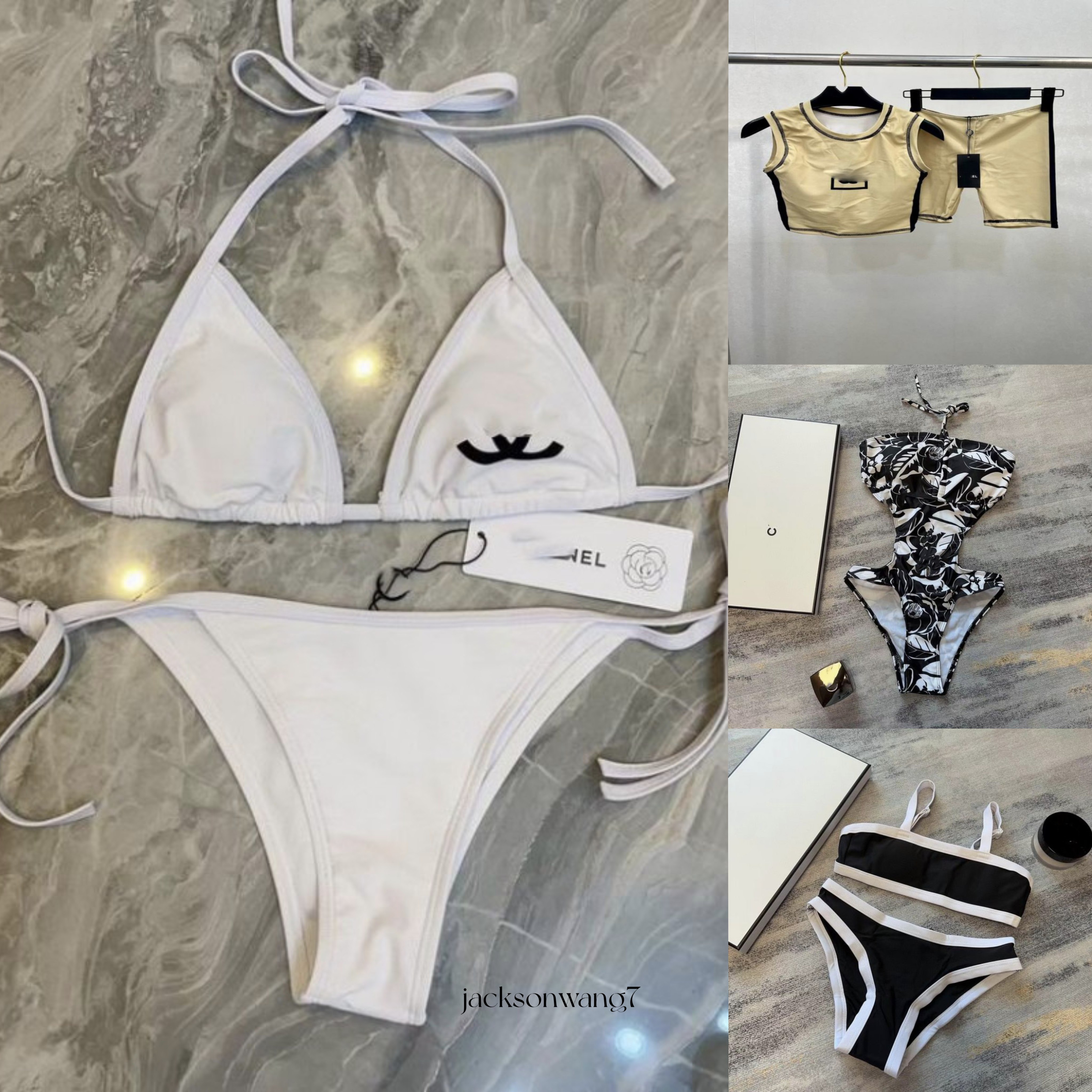 designer bathing suit Women luxury swimsuit women Swimwear Fashion letter print short Set Thongs Bra Beach Party Sexy push up Bandage Bikini Swim Wear cc bathing suit