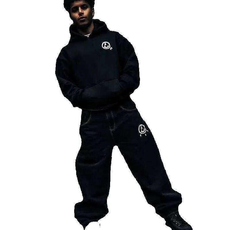 20257.26 New L Printed Hoodie and Sweatpants Set