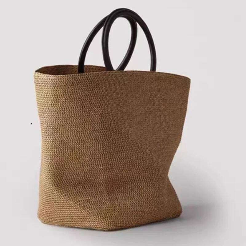 NEW Fahion Straw Woven Purae Handbags Women Summer Beach Vintage Casual Shoulder Crossbody Bags Large Capacity Totes