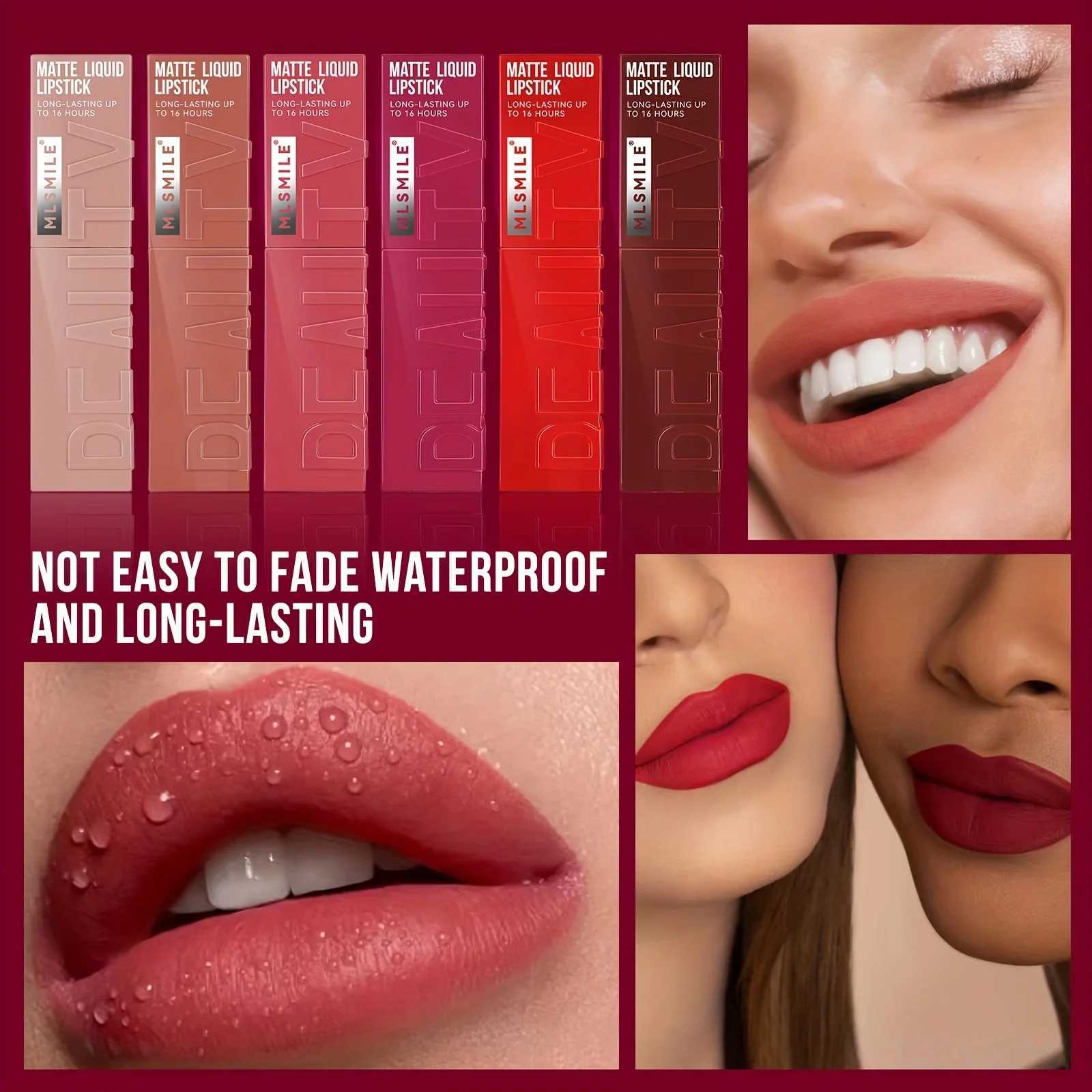 6 Shades High Shiny Lip Gloss Lip Color Vivid High Pigment Lipstick Long Lasting Moisturizing Non-Sticky Finish Water Lip Tint G250728