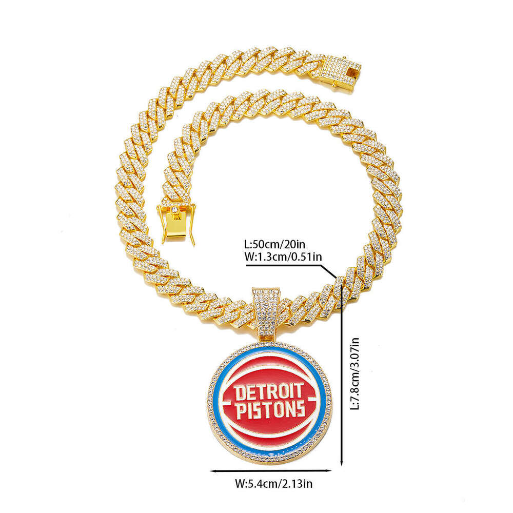 New Dia-Studded Oil-Drip Ball Pendant Personality Creative Design Alloy Cuban Chain Hip-Hop Trendy Necklace