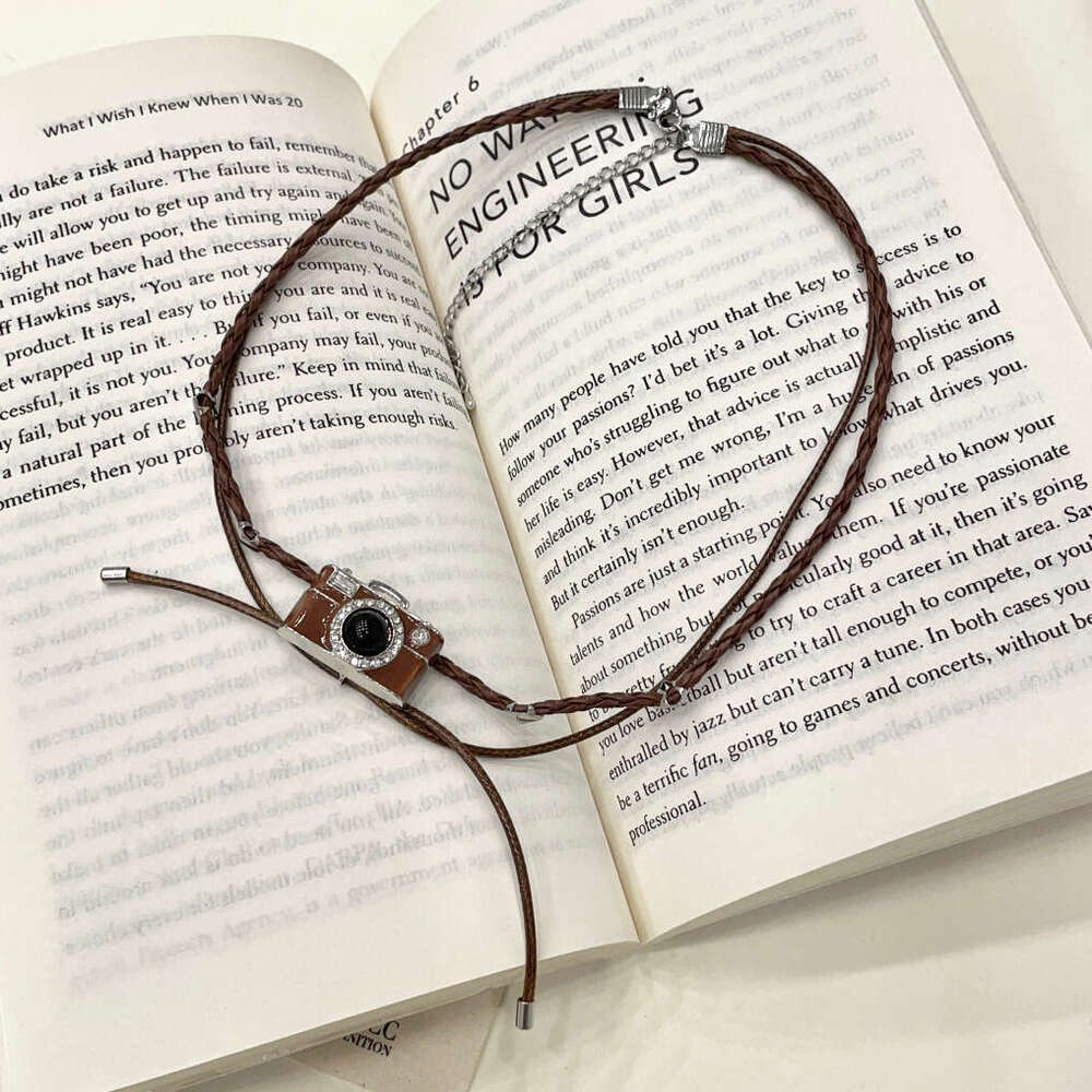Fashion Item Hip-Hop Coffee Color Camera Necklace Niche Design Unisex Simple Versatile Hot Girl Trendy Boy ec2