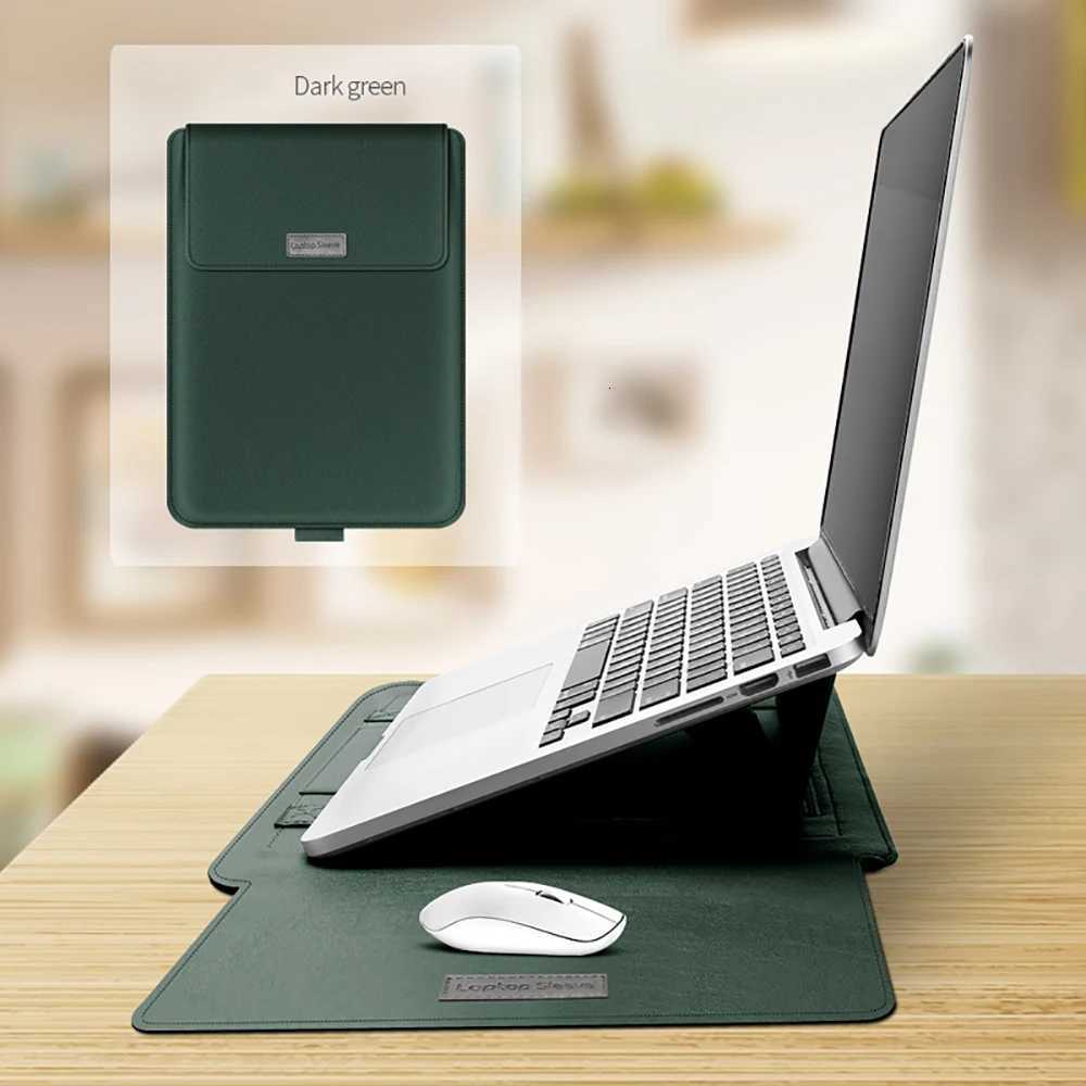 PU Stand Cover For Book Pro 16 Case 2023 M3 Laptop Sleeve For Book Air 13 Case 2022 M2 Pro 14 15.3 Air Matebook Xiaomi Bag y250730