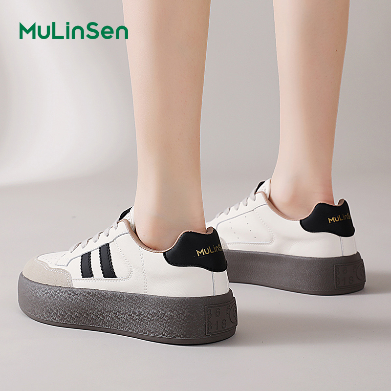 Mulinsende training shoes women's shoes 2025 new four seasons breathable fashion all-match niche retro casual thick-soled sneakers