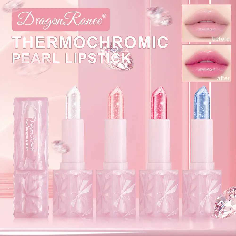 Dragon Ranee Colorful Changing Thermochromic Pink Three-Diamond Crystal Lipstick Waterproof Long-Lasting Moisturizing G250729