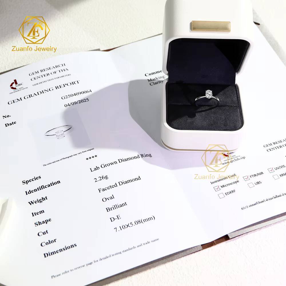 IGI GIA Certified HPHT CVD Lab Grown Oval Cut Diamond 18K 14K Real Gold Jewelry Engagement Wedding Ring for Women Man