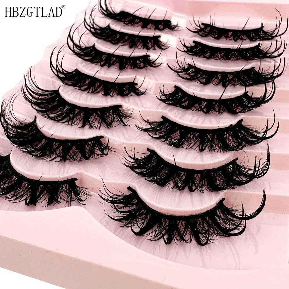 7Pairs New Design Wet Manga Lashes 3D Fluffy Eyelash Extensions Makeup Fashion Long Thick Natural Fake Eyelashes Z250730