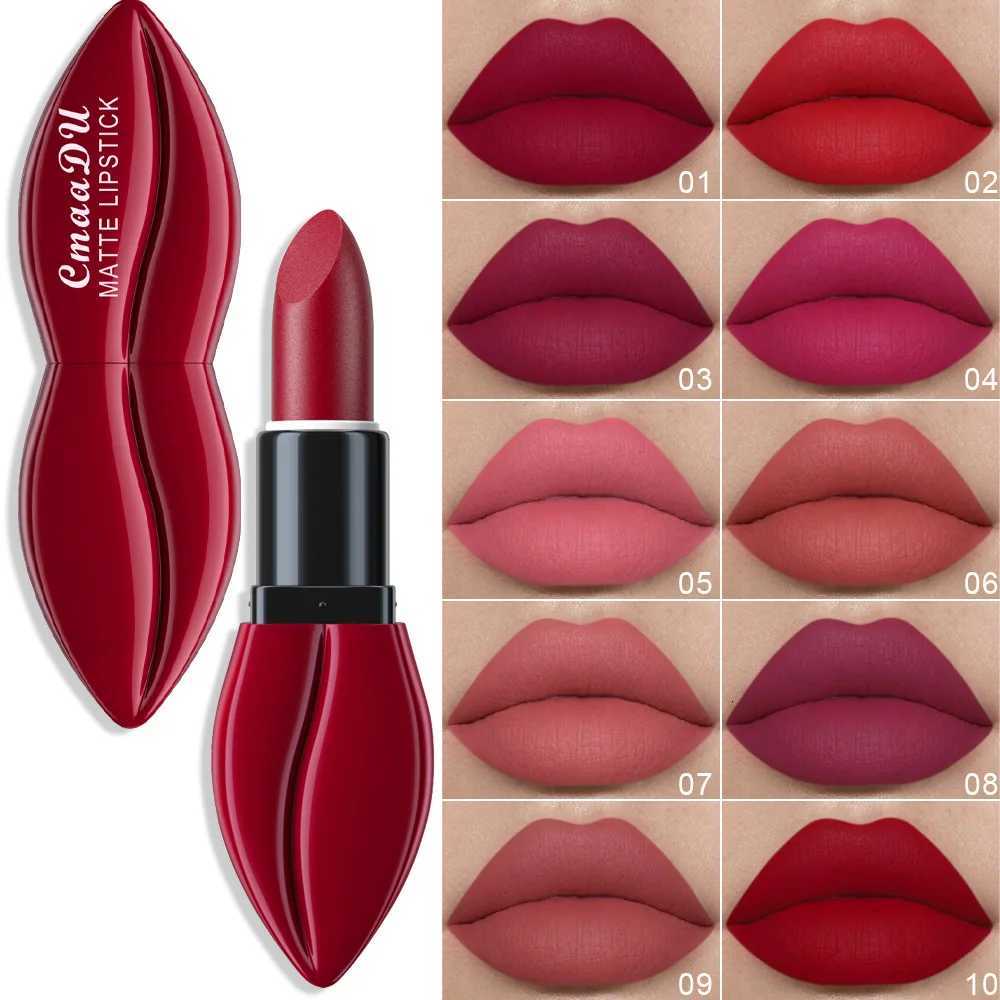 10pcs Misty Non-stick Cup Matte Mouth Red Lip Makeup Silk Smooth and Durable Waterproof Lipstick Valentines Day Gift G250729