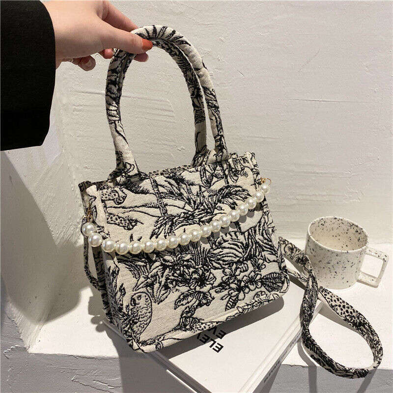 Trendy Large Capacity for Women 2021 New Fashion Versatile Ins Pearl Handbag Shoulder Crossbody Bag