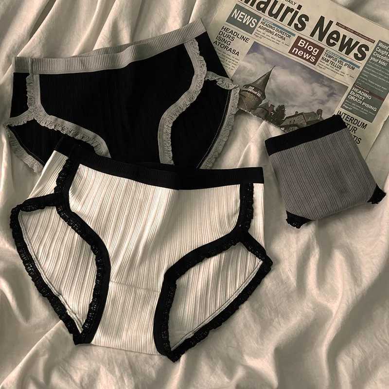 3Pcs/Set Cotton Panties Mid-Waist Women's Underwear Female Breathable Underpants Girls Solid Color Briefs Short Sexy Lingerie 250715
