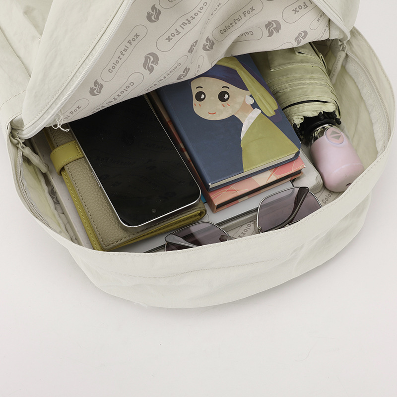 Colorful Fox Japanese and Korean Simple Versatile Women's Backpack Travel Student Soft Large Capacity Commuting ddmymoon