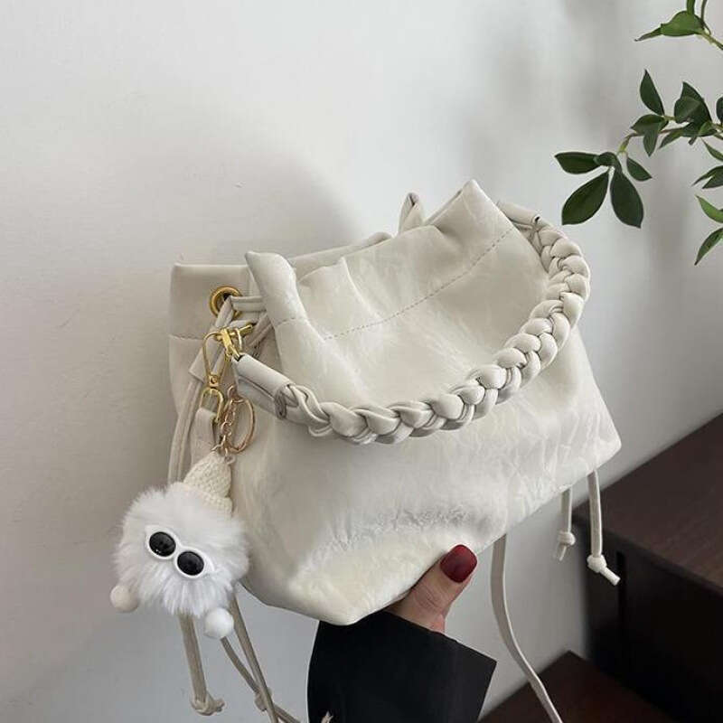 High-end Stylish Niche Pink for Women New Versatile Crossbody Fashion Handbag Bucket Bag