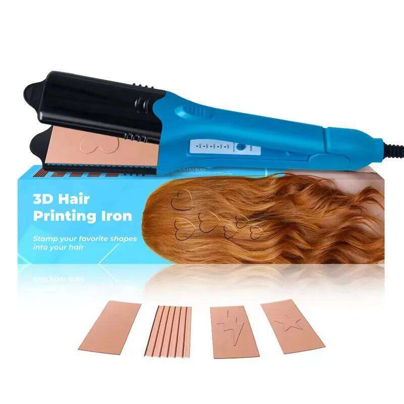 Custom Festival Pattern Ceramic Hair Straightener and 3D Curling Iron Electric for Home or Hotel Use