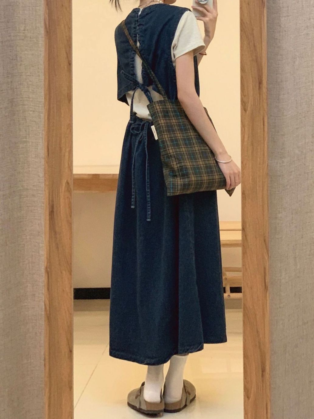 BGL5195 denim overalls skirt women 2023 summer new style small fragrance salty mature dress