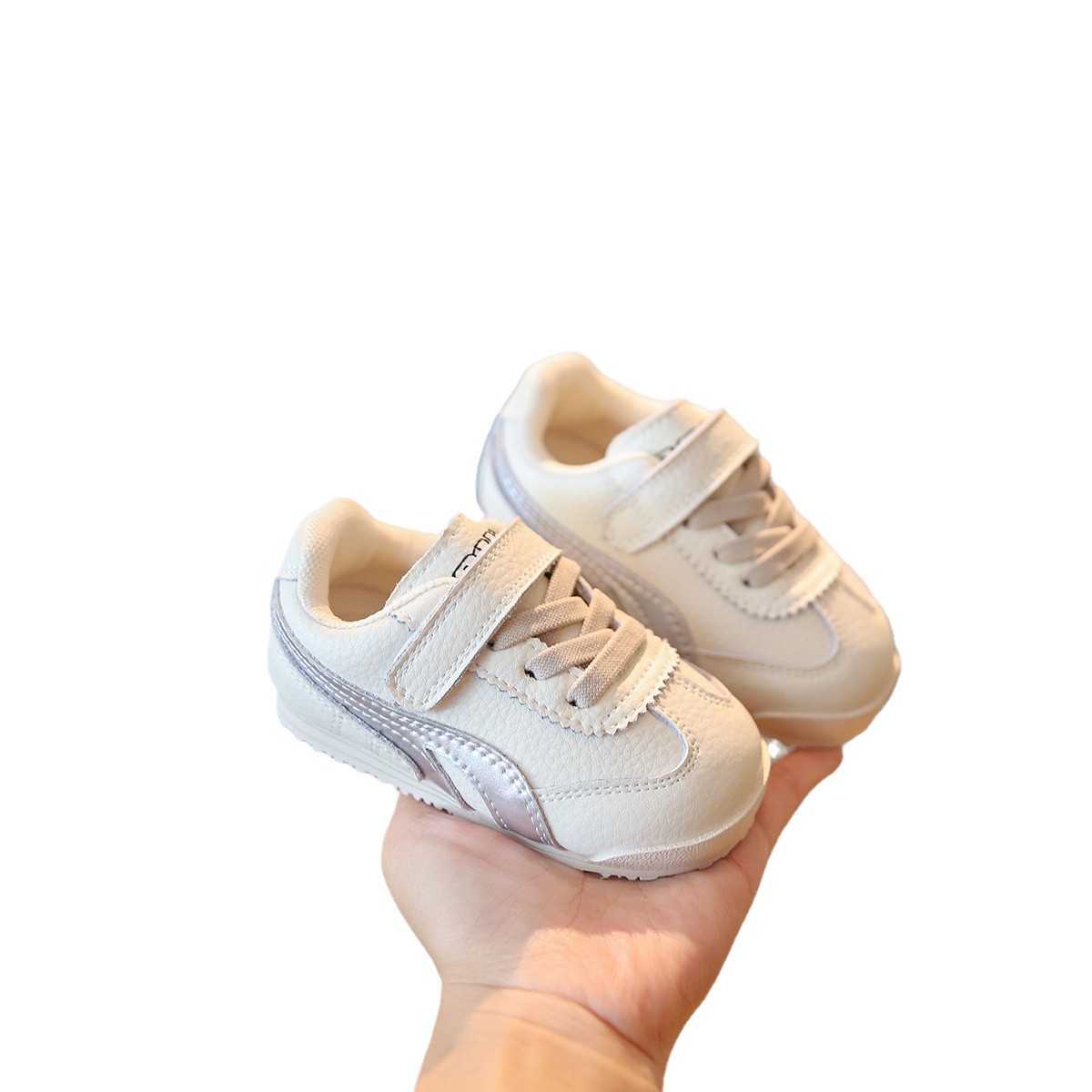 Free Shipping Kids Designer Shoes Toddler/Kids White Sneakers Soft Sole Fleece Lined | Non-Slip Breathable Casual Shoes Boy & Girl