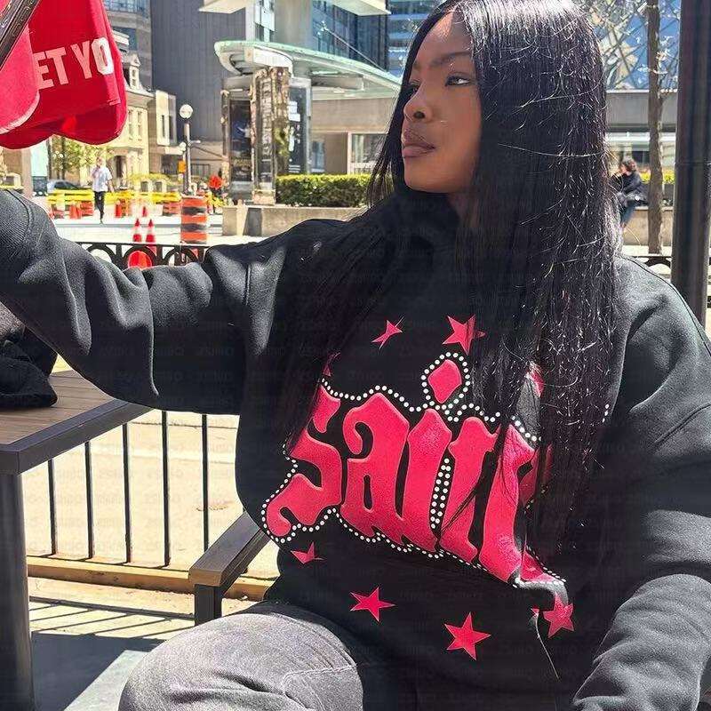 2306#New SAINT Printed Hooded Sweatshirt Versatile Casual Style