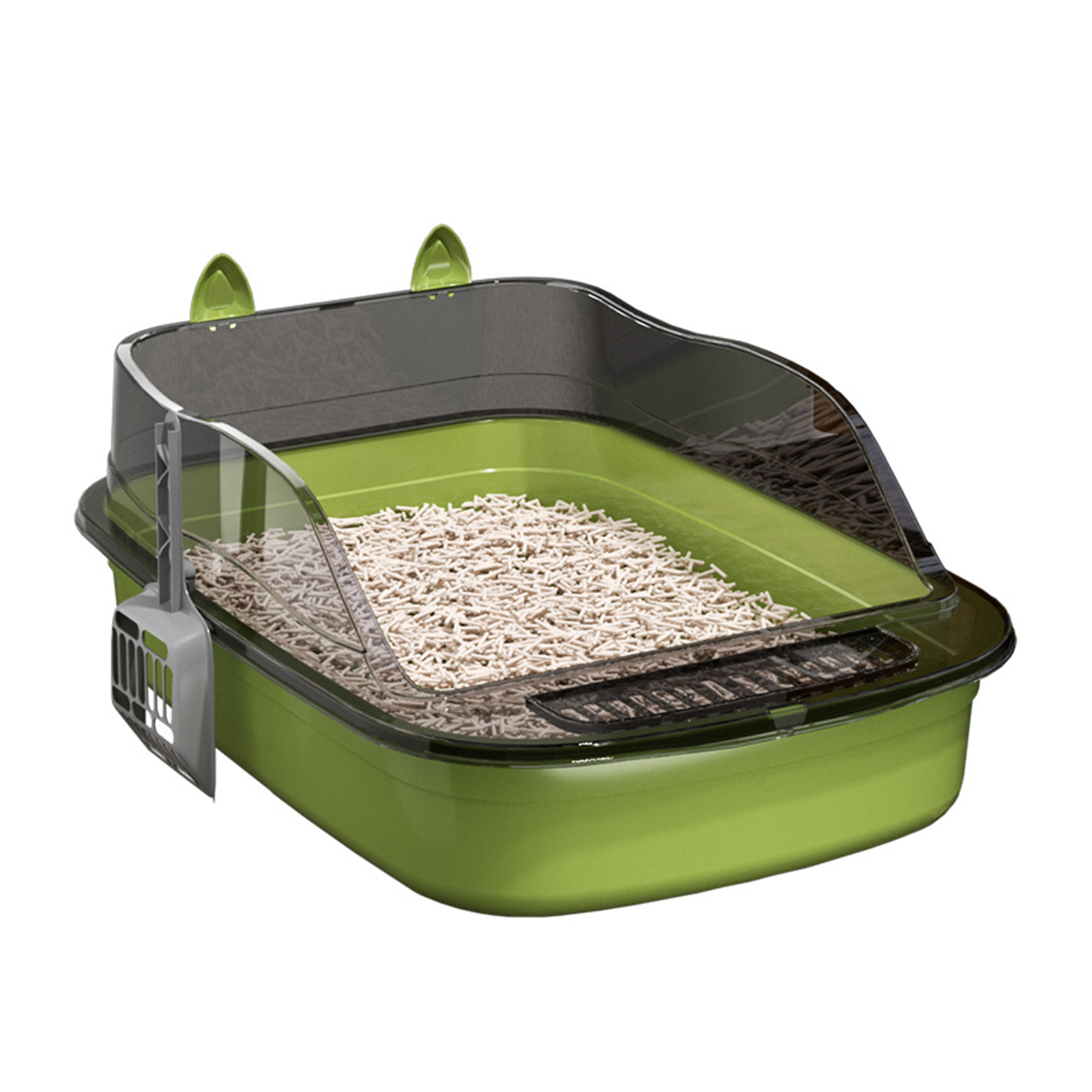 Pet supplies oversized high fence semi enclosed cat litter box thickened cat toilet extra large