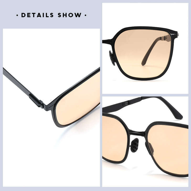 DHcollections 2025 Foldable Square Sunglasses - UV400 Protection, Metal Frame, Portable & Stylish for Men/Women (7 Trendy Colors)