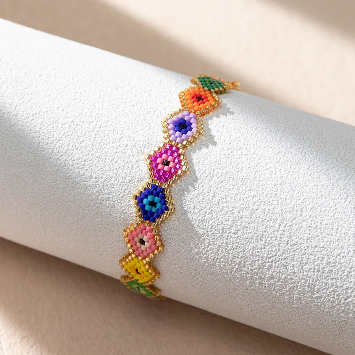 ALIYA Fashion Miyuki Rainbow Bracelet Multicolor Pattern Jewelry Bohemian Pulseras mujer Moda Handmade Jewellery Gift 250730