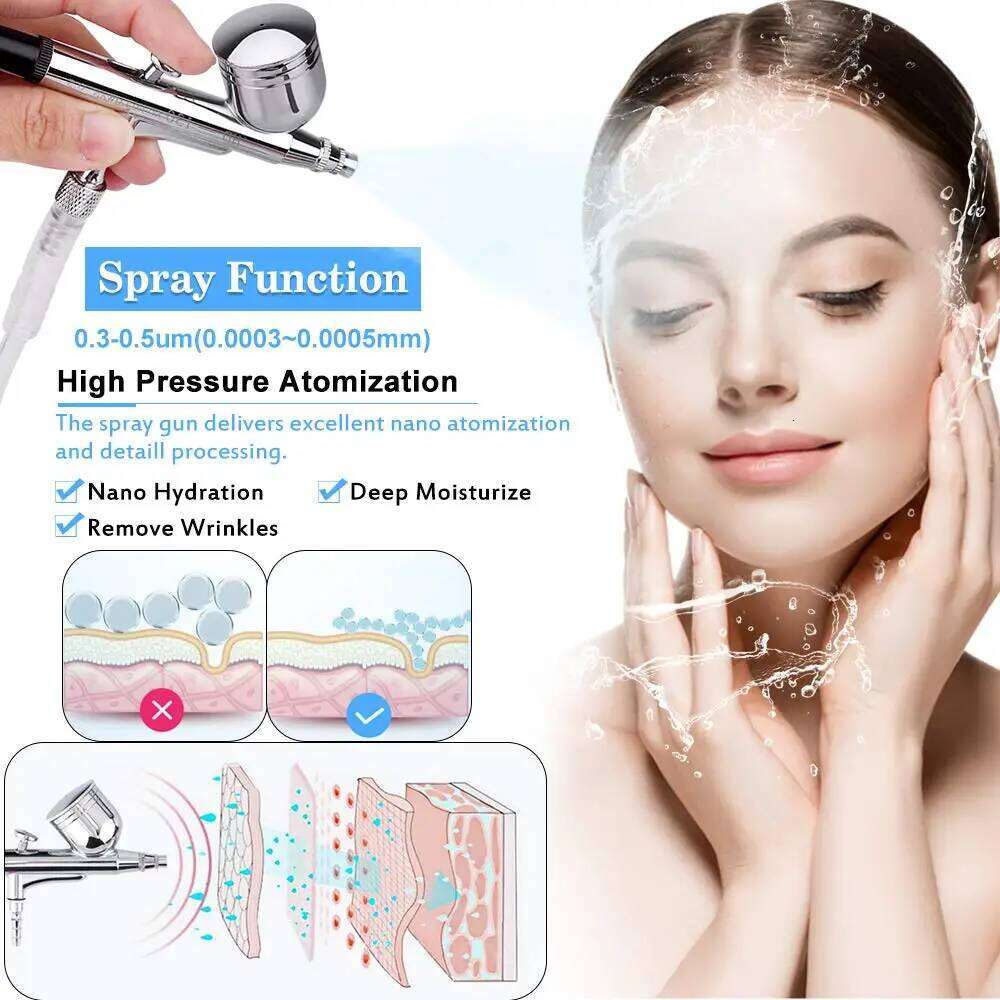New Handheld Dia Microdermabrasion hine with Spray,Facial Peeling Beauty Device Blackhead Removal Acne Cleaning Tools