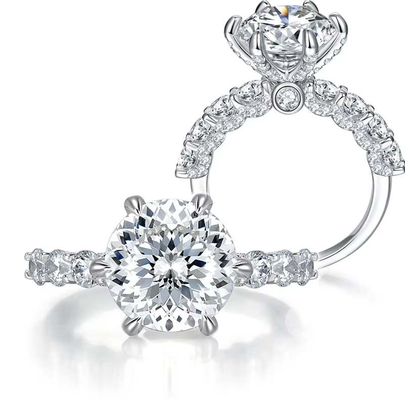 MT GRA 3ct Moissanite Engagement Ring for Women Best-selling Wedding Jewelry 925 Sterling Silver Six-prong Center Anniversary Ring