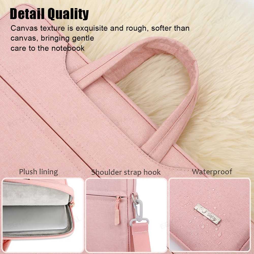 12 13.3 15.6 14 inch Laptop Sleeve Bag Case Shoulder Notebook Bag for MacBook Air Pro M1 M2 Lenovo Dell Huawei Handbag Briefcase y250730