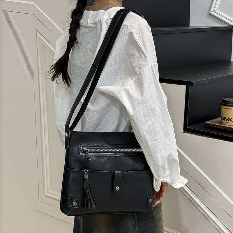 New Trend Crossbody Tassel Accessories Handbag Women's Shoulder Fashion Small Square Bag