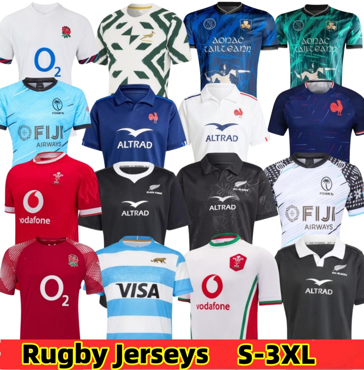 25/26 Scotland Ireland national team Englands French jersey New Zealand Black Samoas Lionses Australia 2025 home away mens rugby shirt jerseys S-3XL